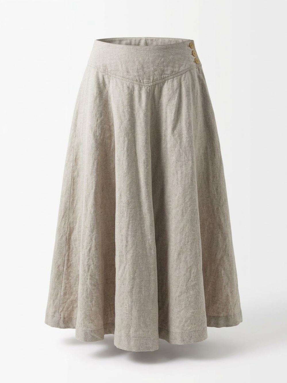 Vintage Ralph Lauren Country 100% Linen Midi Skirt Size 12 Cottagecore